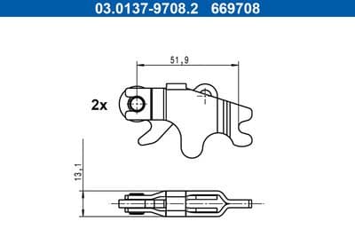 Aksesuar seti, El freni pabucu expanding lock — görsel 1
