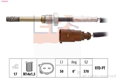 Sensör, egzoz sıcaklığı Made in Italy - OE Equivalent