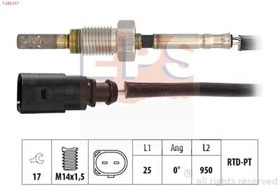 Sensör, egzoz sıcaklığı Made in Italy - OE Equivalent