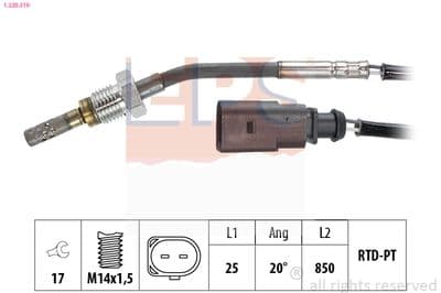 Sensör, egzoz sıcaklığı Made in Italy - OE Equivalent