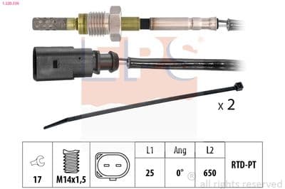 Sensör, egzoz sıcaklığı Made in Italy - OE Equivalent