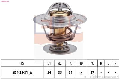 Termostat, soğutma sıvısı Made in Italy - OE Equivalent