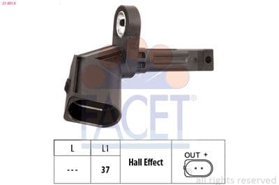 Tekerlek hız sensörü Made in Italy - OE Equivalent