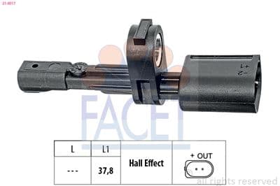 Tekerlek hız sensörü Made in Italy - OE Equivalent