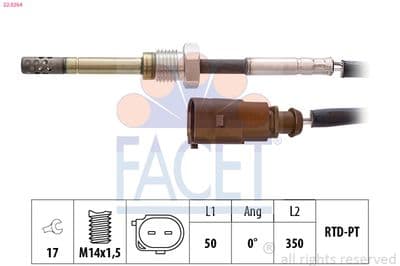Sensör, egzoz sıcaklığı Made in Italy - OE Equivalent