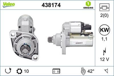 Marş motoru VALEO ORIGINS NEW OE TECHNOLOGY