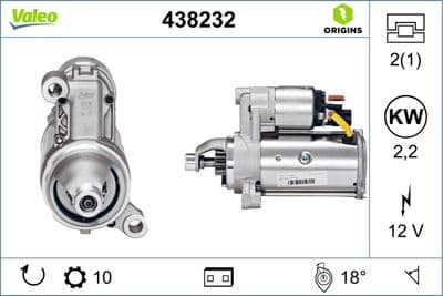 Marş motoru VALEO ORIGINS NEW OE TECHNOLOGY