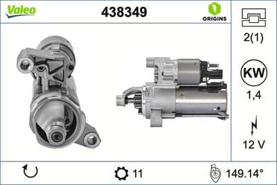 Marş motoru VALEO ORIGINS NEW OE TECHNOLOGY
