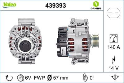 Alternatör VALEO ORIGINS NEW OE TECHNOLOGY