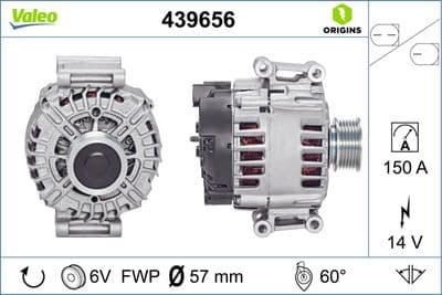 Alternatör VALEO ORIGINS NEW OE TECHNOLOGY