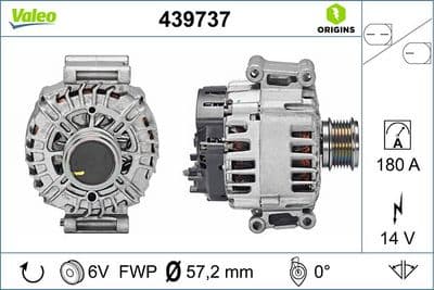 Alternatör VALEO ORIGINS NEW OE TECHNOLOGY