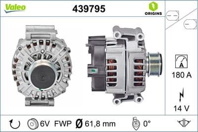 Alternatör VALEO ORIGINS NEW OE TECHNOLOGY