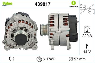 Alternatör VALEO ORIGINS NEW OE TECHNOLOGY