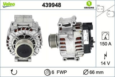 Alternatör VALEO ORIGINS NEW OE TECHNOLOGY