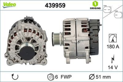 Alternatör VALEO ORIGINS NEW OE TECHNOLOGY