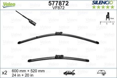 Silecek süpürgesi SILENCIO FLAT BLADE SET