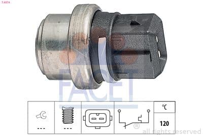 Sıcaklık şalteri, soğutma maddesi ikaz lambası Made in Italy - OE Equivalent