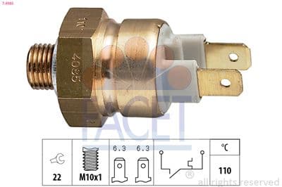 Sıcaklık şalteri, soğutma maddesi ikaz lambası Made in Italy - OE Equivalent