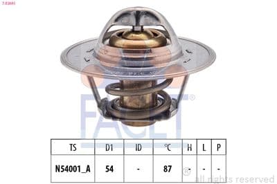 Termostat, soğutma sıvısı Made in Italy - OE Equivalent