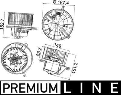 Kalorifer motoru BEHR *** PREMIUM LINE ***