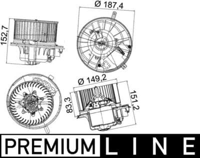 Kalorifer motoru BEHR *** PREMIUM LINE ***