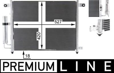 Kondansatör, klima sistemi BEHR *** PREMIUM LINE ***
