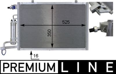 Kondansatör, klima sistemi BEHR *** PREMIUM LINE ***