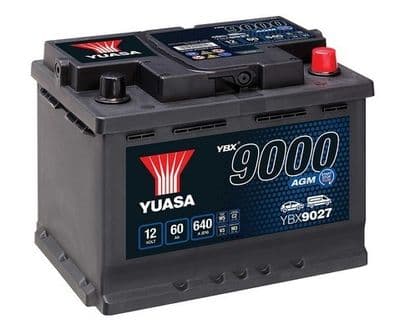 Marş motoru aküsü YBX9000 AGM Start Stop Plus Batteries