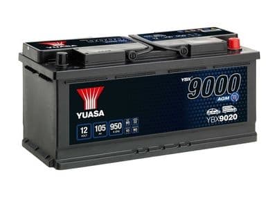 Marş motoru aküsü YBX9000 AGM Start Stop Plus Batteries