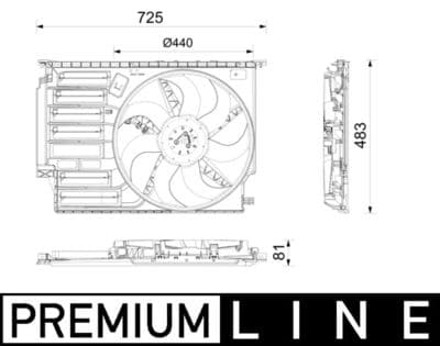 Fan, motor soğutması BEHR *** PREMIUM LINE ***