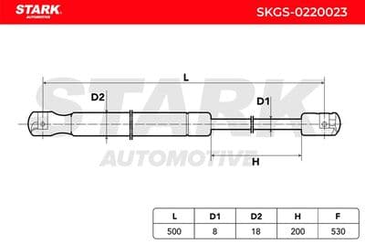 Gazlı amortisör, bagaj/yükleme bölümü — görsel 1