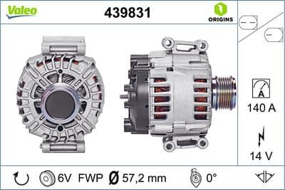 Alternatör VALEO ORIGINS NEW OE TECHNOLOGY